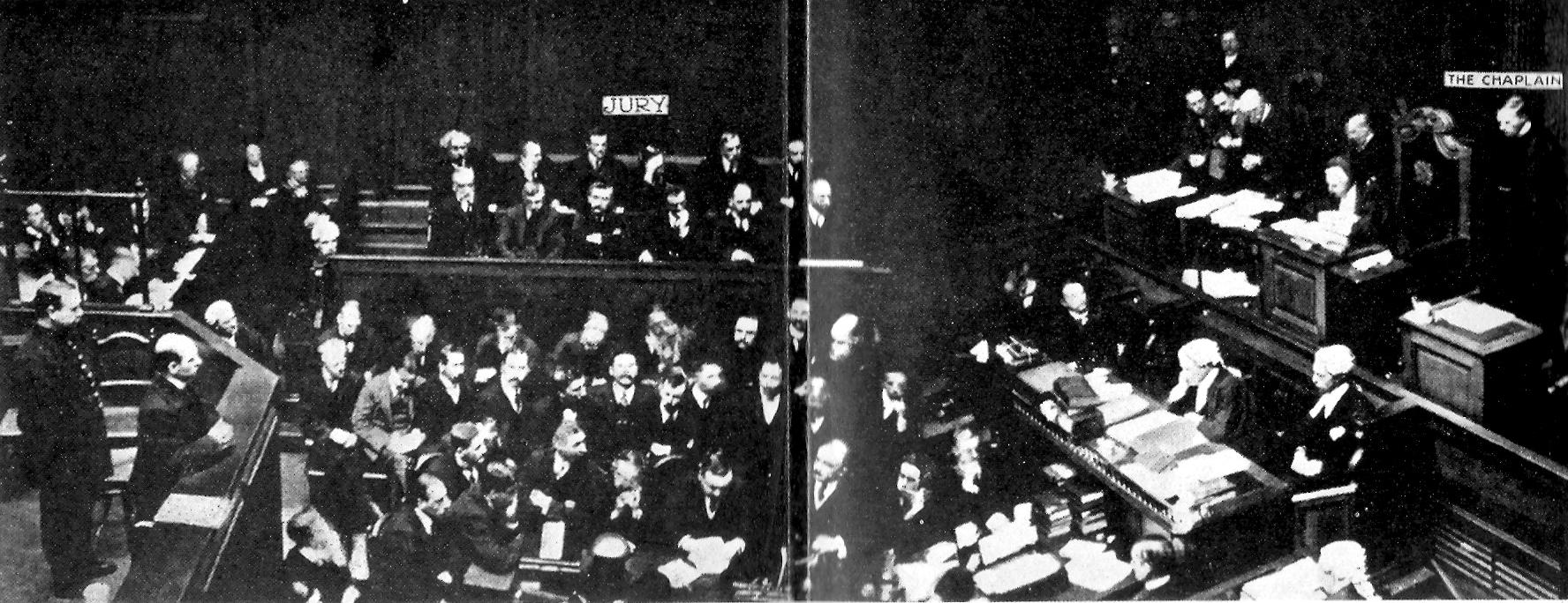 Seddon receiving his death sentence from Justice Bucknill.
