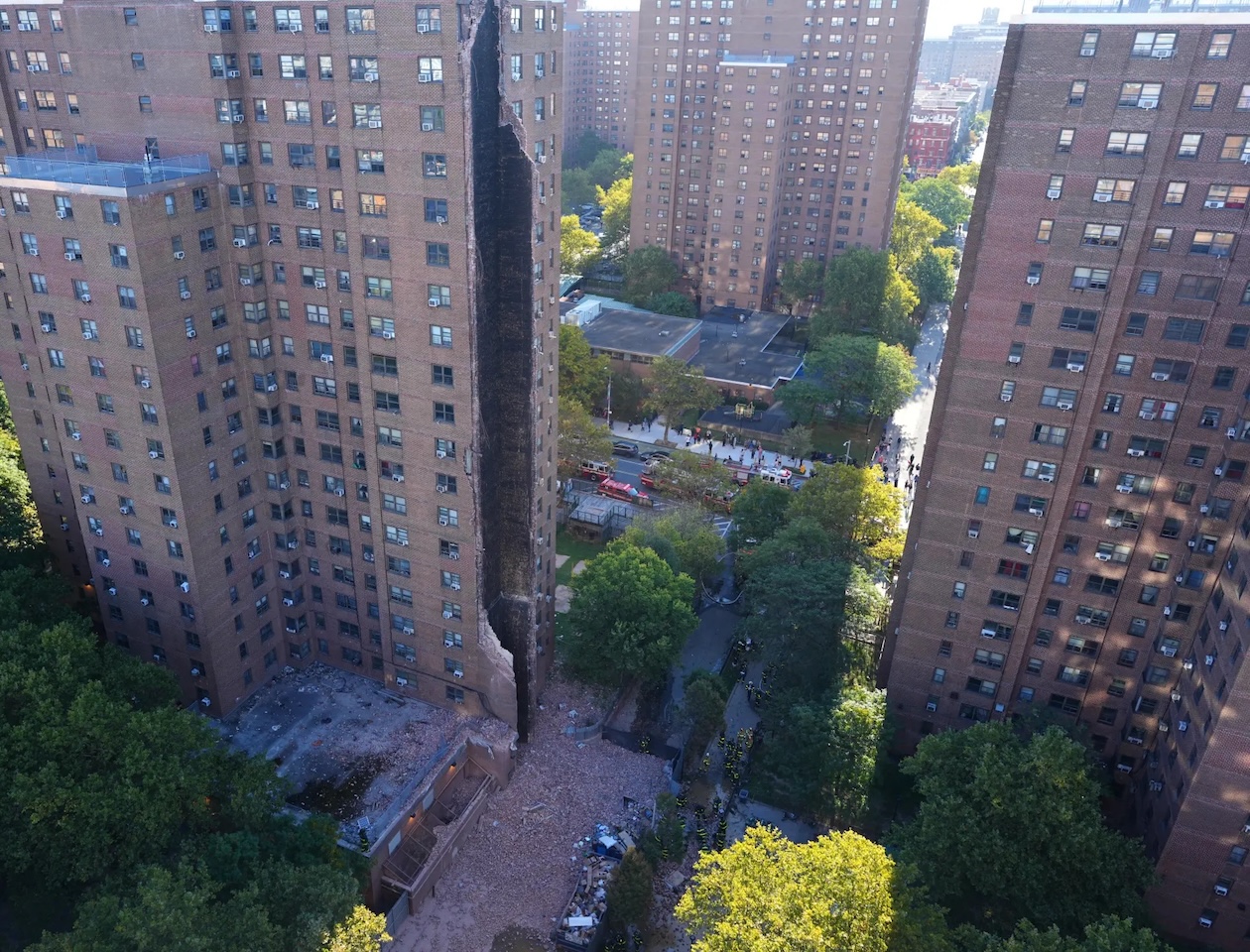 No Injuries After Massive Explosion Rips Gash in Bronx Housing Complex
