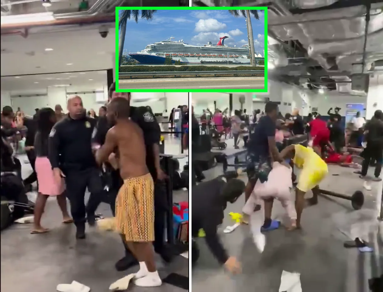 WATCH: 16 Carnival Cruise Passengers Hit With Lifetime Ban After Two Feuding Families Erupt in Wild Brawl at Port Miami Customs