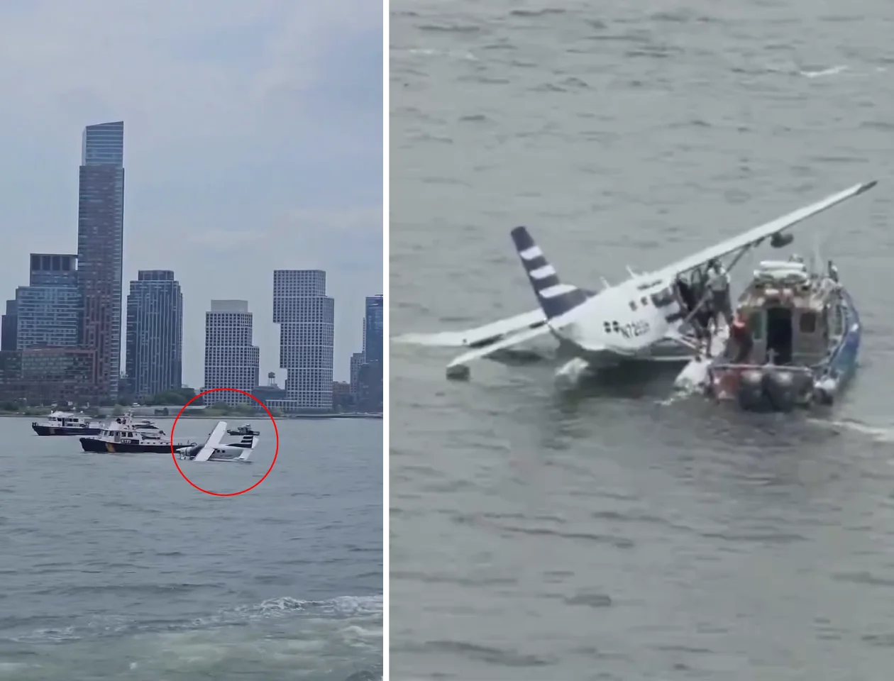 WATCH: Seaplane Carrying 8 Passengers Crashes Into NYC's East River on the Way Back from the Hamptons — Harrowing Video Captured From Inside the Plane