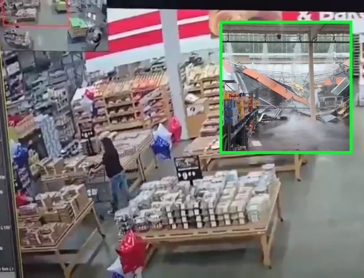 WATCH: BJ's Wholesale Club Roof Caves In During Extreme New Jersey Flooding, Trapping Two Shoppers Inside as Water Pours In