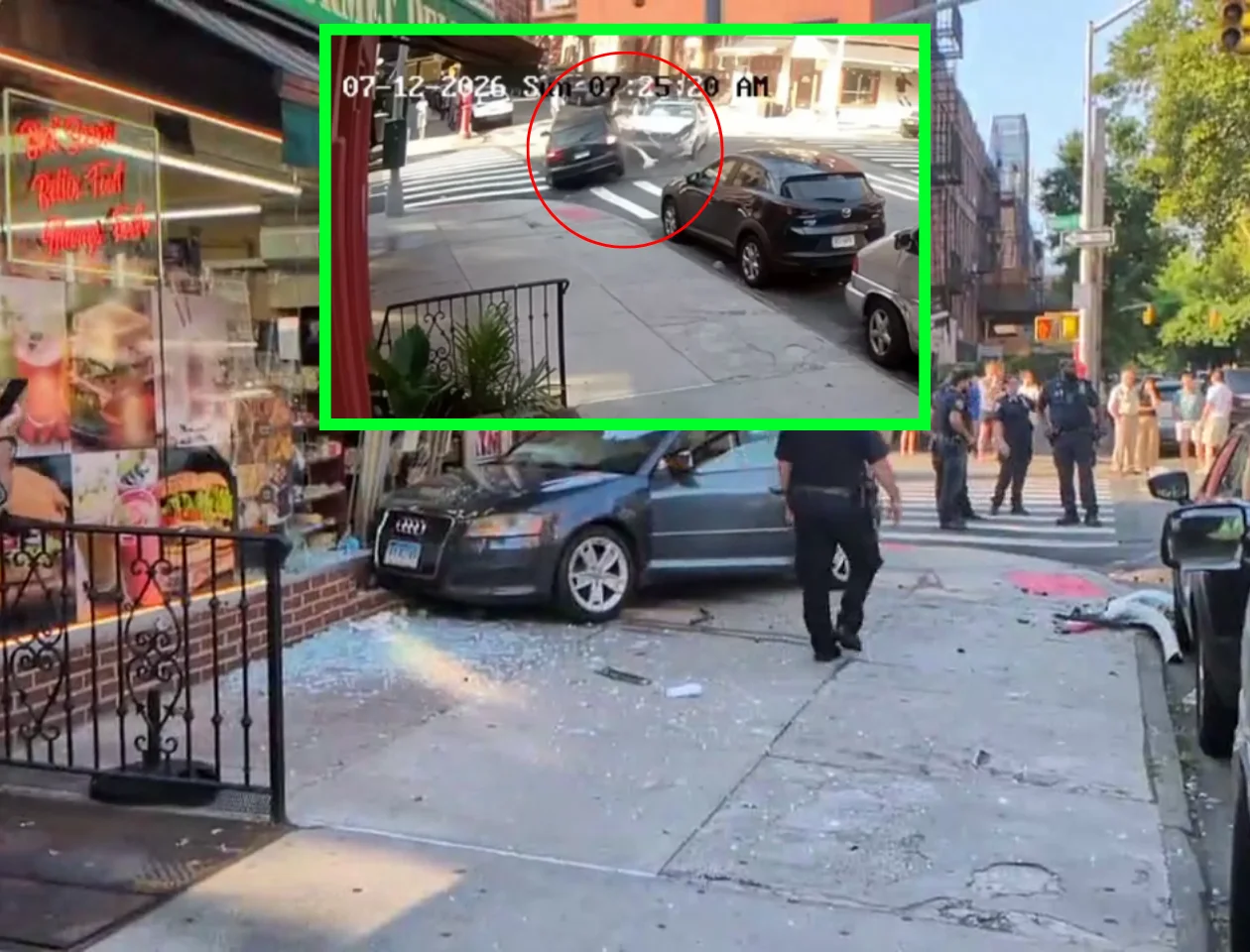 Wrong-Way Driver Nearly Hits NYPD Detective Before Brooklyn Deli Crash