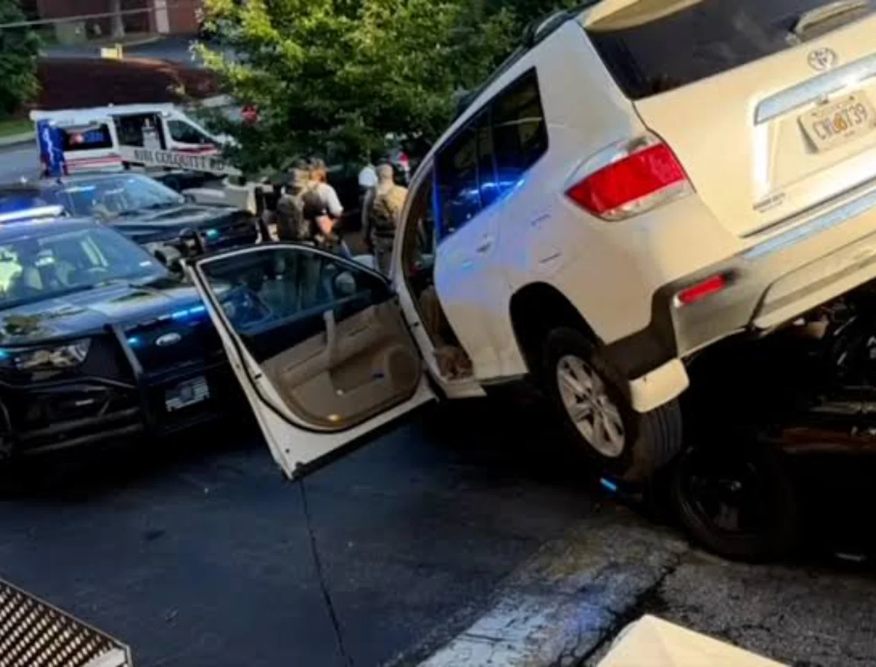 WATCH: Wanted Drug Suspect’s SUV Lands on Police Cruiser During Sandy Springs Arrest Attempt