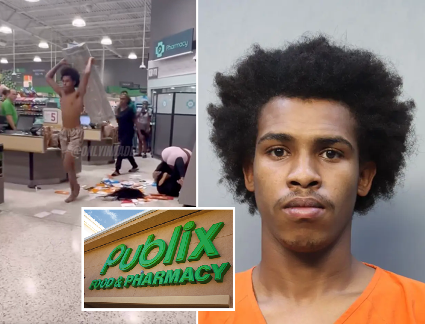 Only in Florida: Publix Brawl Turns Violent as Shirtless Man Swings Metal Shelf