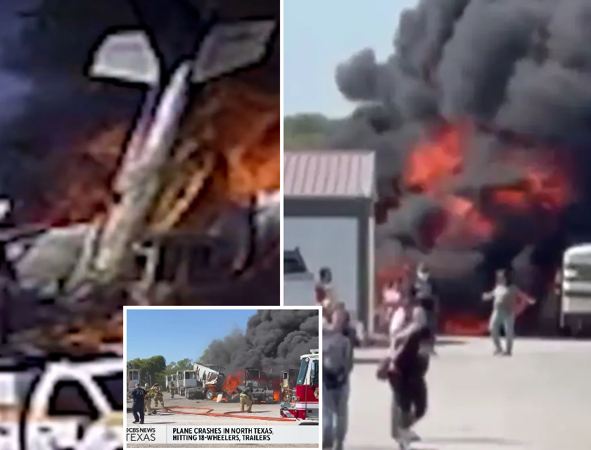 WATCH: Plane Slams Into 18-Wheeler in Fiery Texas Crash, Leaving Two Dead